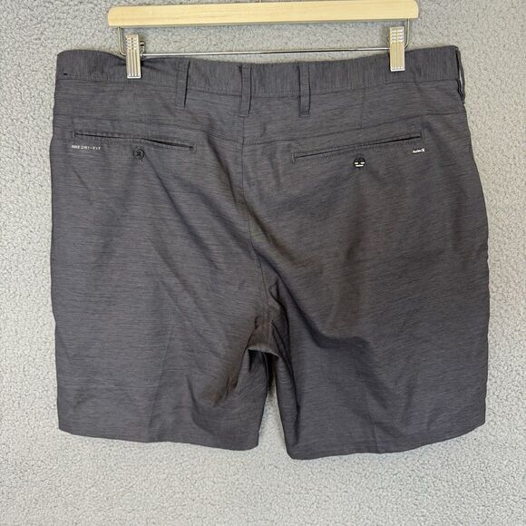 HURLEY Shorts Mens 36 Grey‎ Hybrid Chino Wicking Casual Stretch - Picture 2 of 6